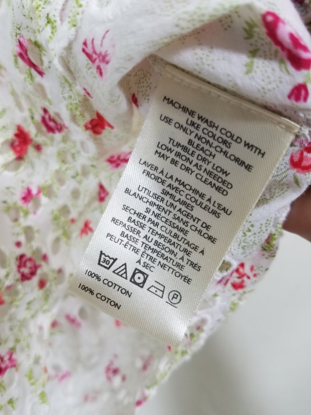 Anthropologie Coquette Puff-Shoulder Long Sleeve Roses Floral Top Blouse Size L - Picture 6 of 6